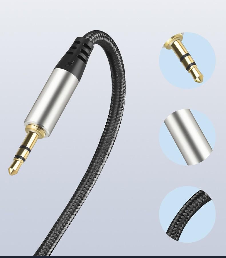 Аудіокабель AUX стерео mini-jack 3,5 тато/mini-jack 3,5 тато 1 м (0047) - фото 3 Аудіокабель AUX стерео mini-jack 3,5 тато/mini-jack 3,5 тато 1 м (0047) - фото 3