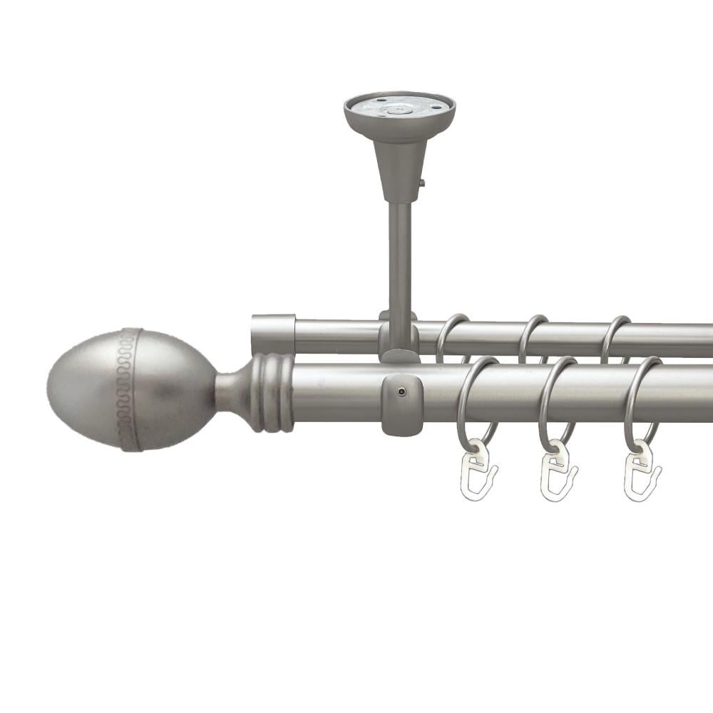 Карниз для штор Orvit Фарже двухрядный гладкий 160 см Сатин (00-00023844)