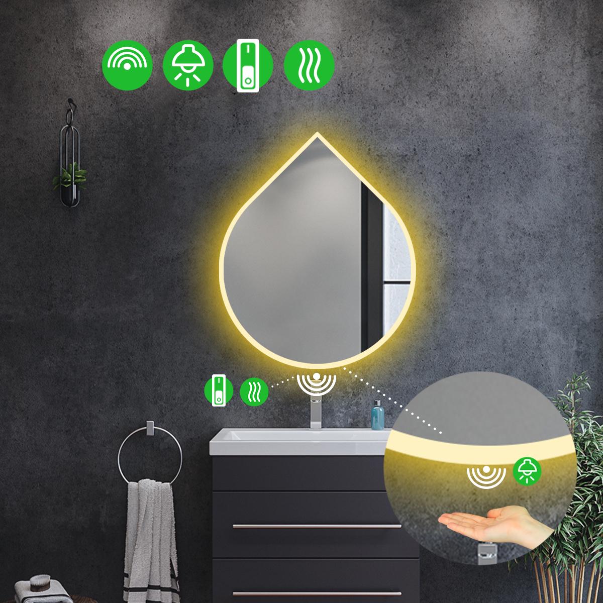 Дзеркало з LED підсвіткою Goccia 3 з ІЧ вмикачем 140x110 см - фото 2