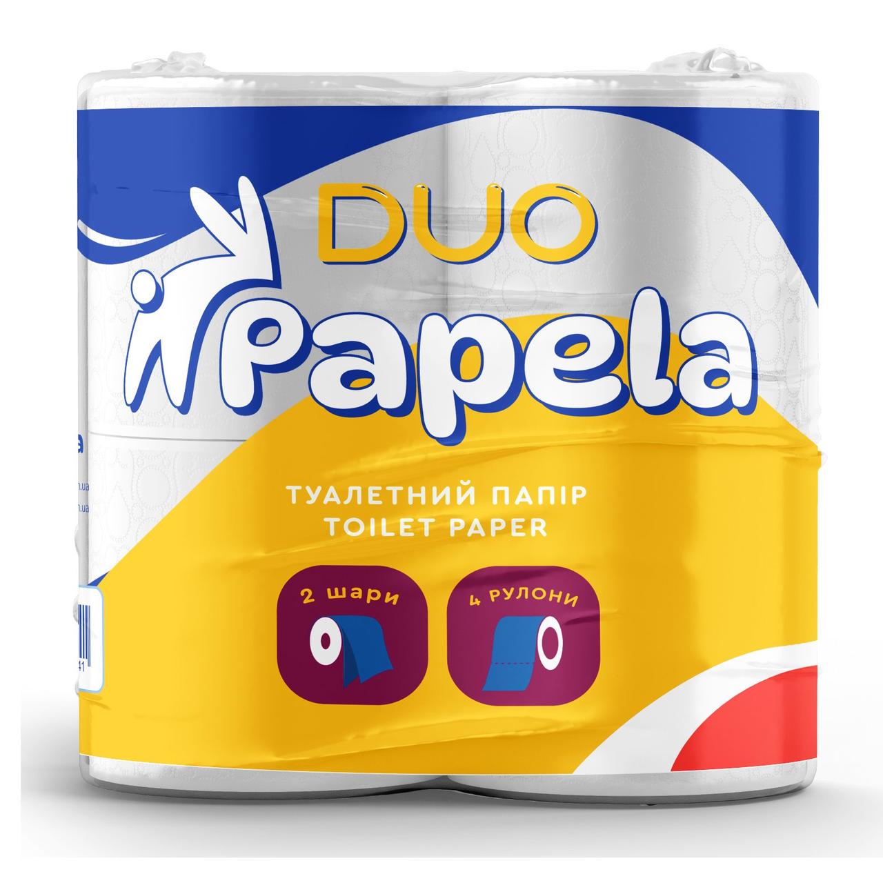 Туалетная бумага Papela Middle целлюлозная двухслойная 4 рулона