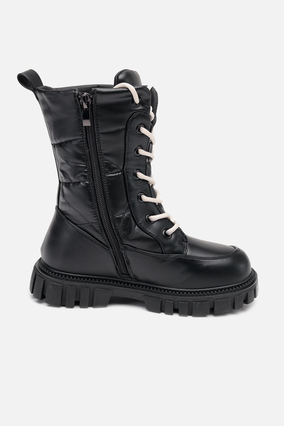 Ботинки детские зимние ЦБ-00253553 для девочки р. 34 Черный (29086209) - фото 2 Ботинки детские зимние ЦБ-00253553 для девочки р. 34 Черный (29086209) - фото 2