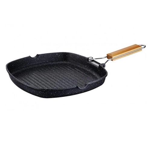 Сковорода гриль Empire EM7543 с антиригарным гранитным покрытием 28х28 см