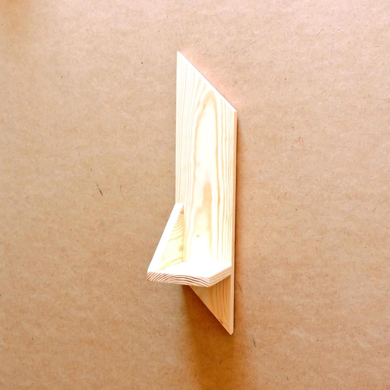 Полка настенная из дерева Эмпайр правая Бланже (НСП-100101)