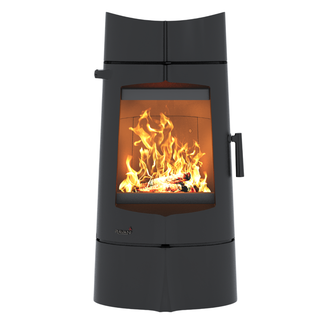 Печь-камин чугунная Ravan Kalipso на дровах 14 кВт (5291)