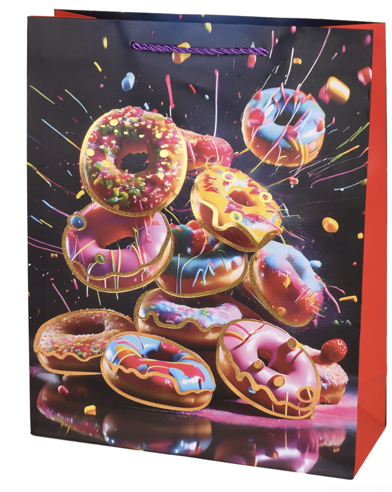 Пакет подарочный бумажный Donuts L 31х42х12 см (R34779-L) Пакет подарочный бумажный Donuts L 31х42х12 см (R34779-L)