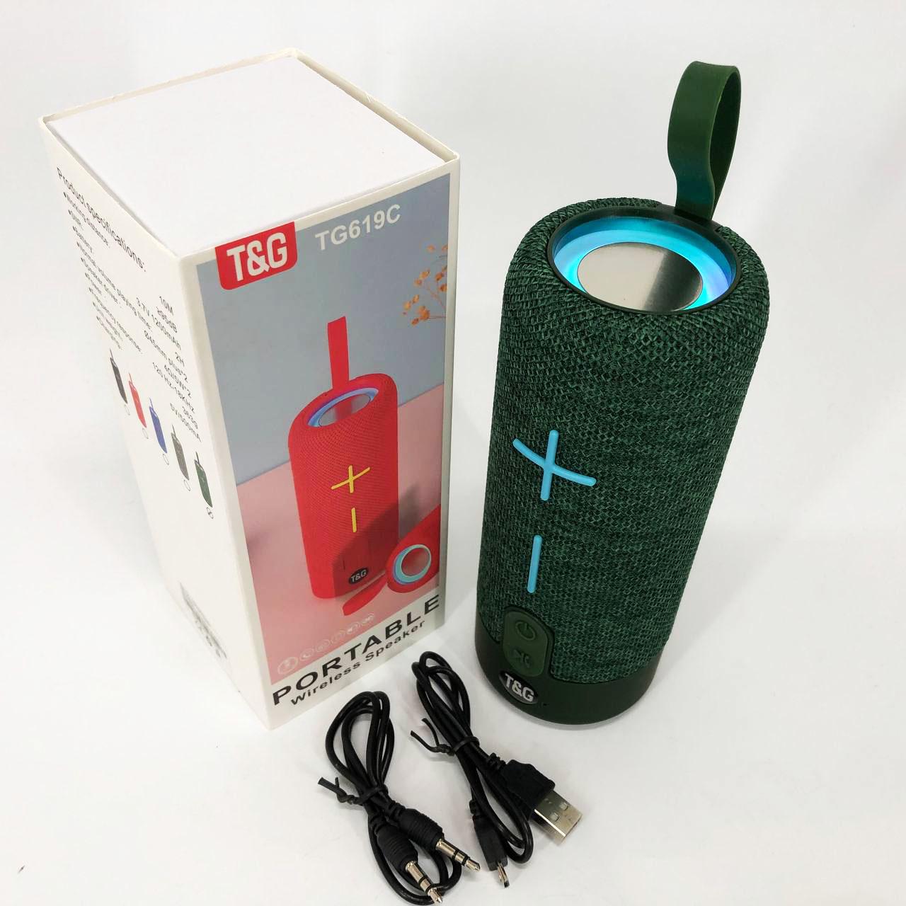 Колонка портативна з ремінцем, колонка з акумулятором TG619C FM-радіо USB/TF Зелений - фото 6 Колонка портативна з ремінцем, колонка з акумулятором TG619C FM-радіо USB/TF Зелений - фото 6