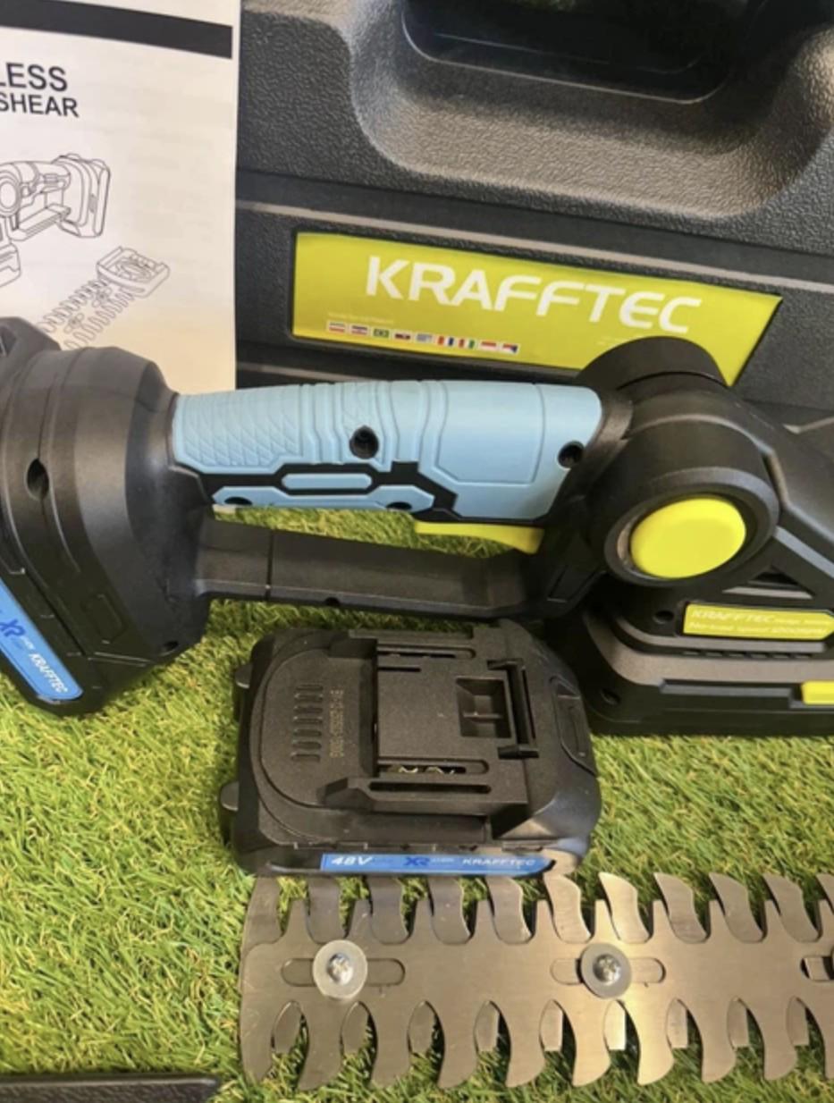 Кусторез аккумуляторный Krafftec 48V/6AP для ухода за газоном и кустами универсальный (897) - фото 5 Кусторез аккумуляторный Krafftec 48V/6AP для ухода за газоном и кустами универсальный (897) - фото 5