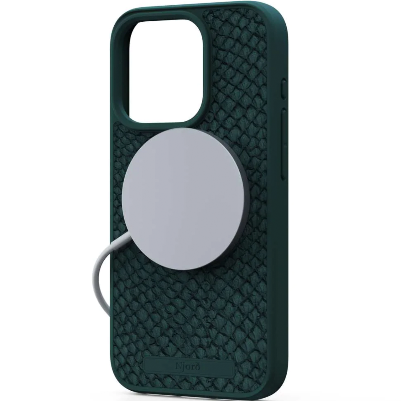 Чохол накладка Njord Salmon Leather MagSafe Case for iPhone 15 Pro, Dark Green (NA53SL02) - фото 8