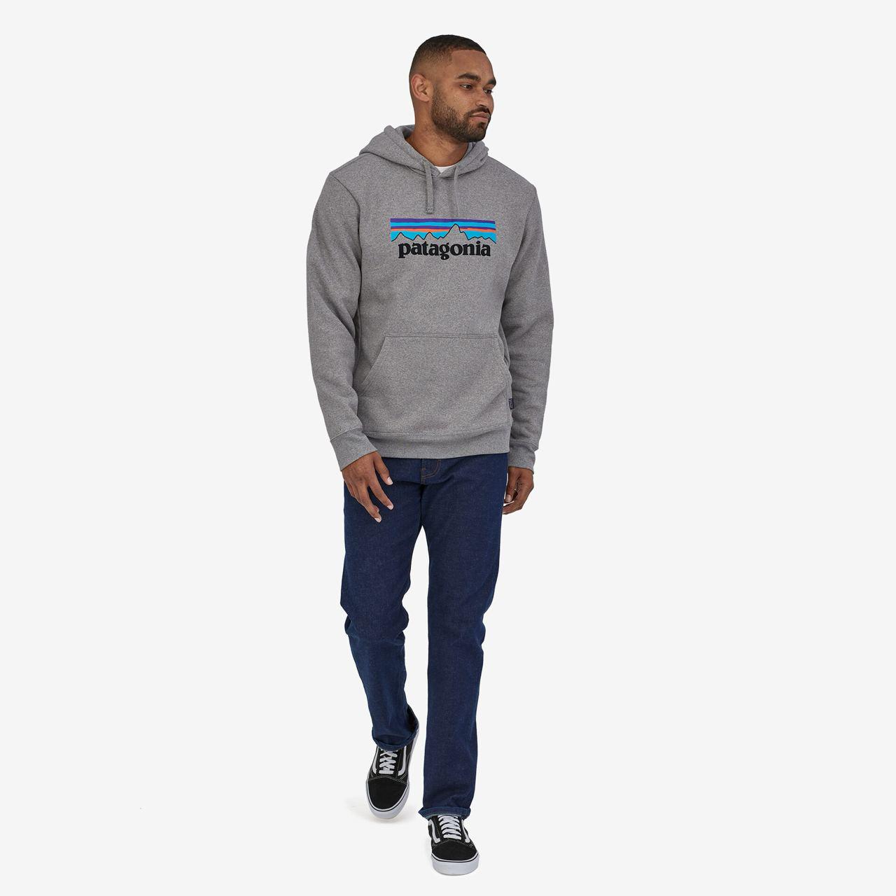 Худые мужские Patagonia P-6 Logo Uprisal Hoody Gravel Heather М (GLH39622-М) - фото 2