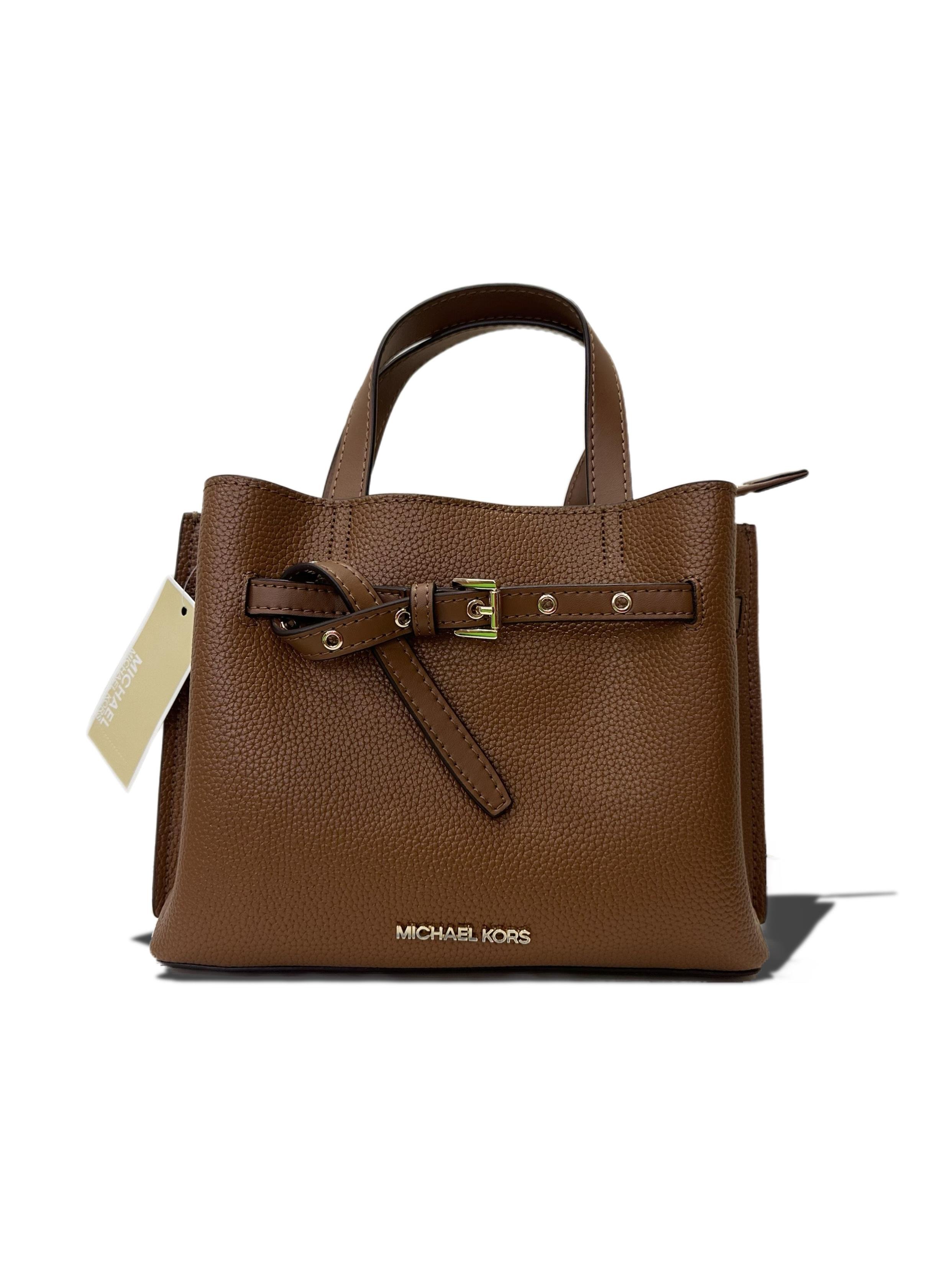 Сумка женская Michael Kors Emilia Small Pebbled Leather Satchel 35F0GU5S5T Коричневый (987661)