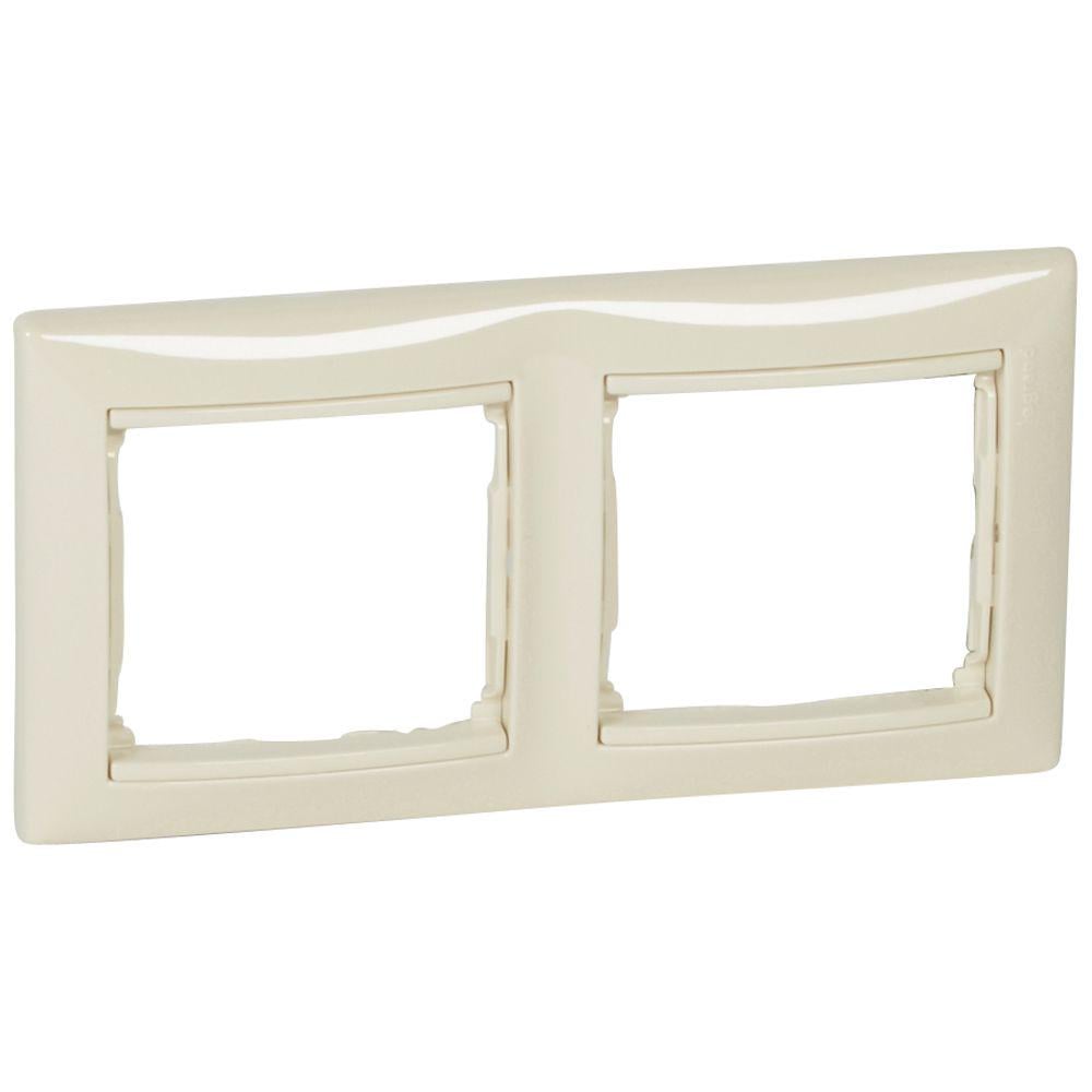 Рамка Legrand Valena 2-постовая горизонтальная Бежевый (774352)