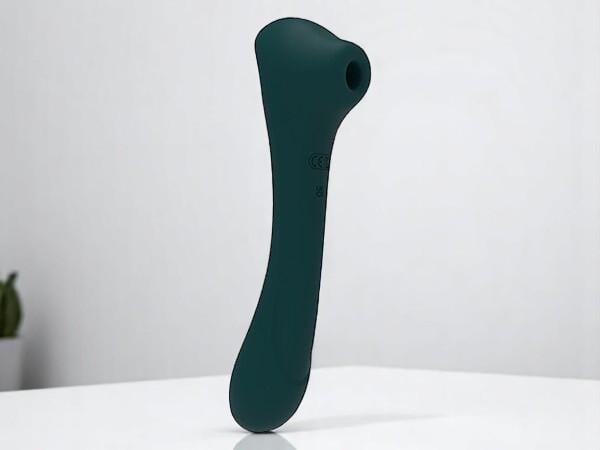 Вибратор и вакуумный клиторальный стимулятор 2в1 Alive Quiver Teal (2112993969)