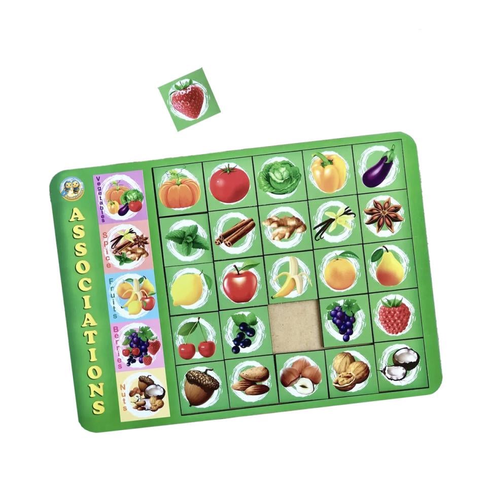 Пазлы деревянные Ubumblebees Ассоциации 25 плашек 31х24 см (IP-177-P-143)