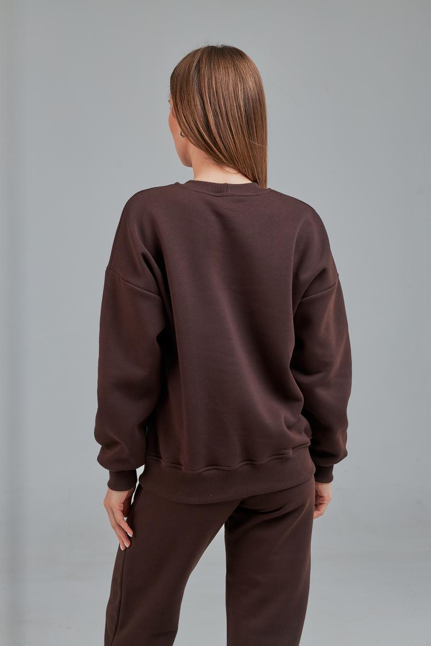 Світшот жіночий М167.4 XL Коричневий (634-1-63) - фото 2 Світшот жіночий М167.4 XL Коричневий (634-1-63) - фото 2