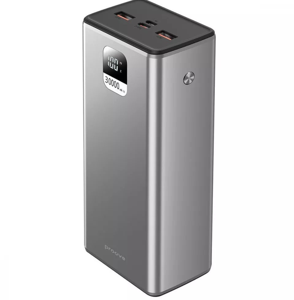 Повербанк Proove Guardian 30000 mAh 22,5W 3 A с быстрой зарядкой Grey (000379) - фото 1