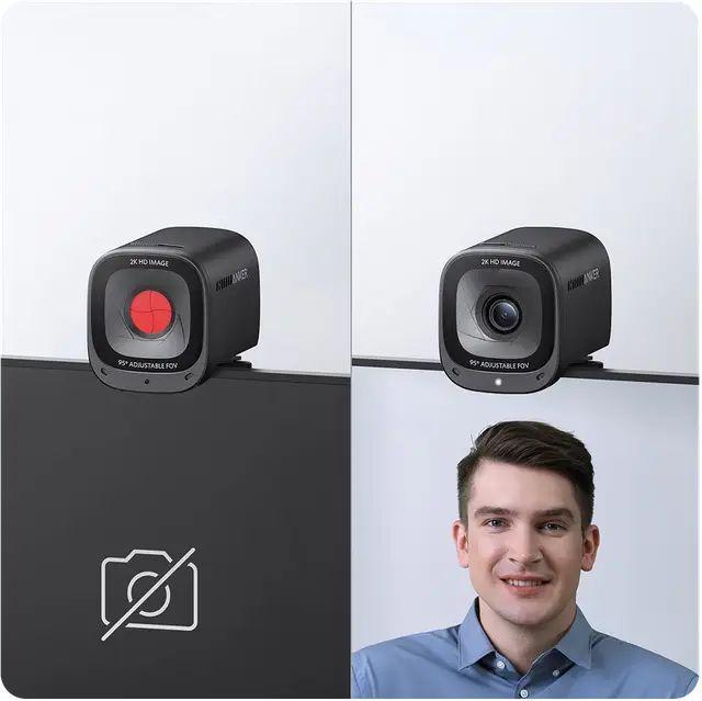 Веб-камера Anker PowerConf C200 2K со стерео микрофоном (2115698887) - фото 5 Веб-камера Anker PowerConf C200 2K со стерео микрофоном (2115698887) - фото 5