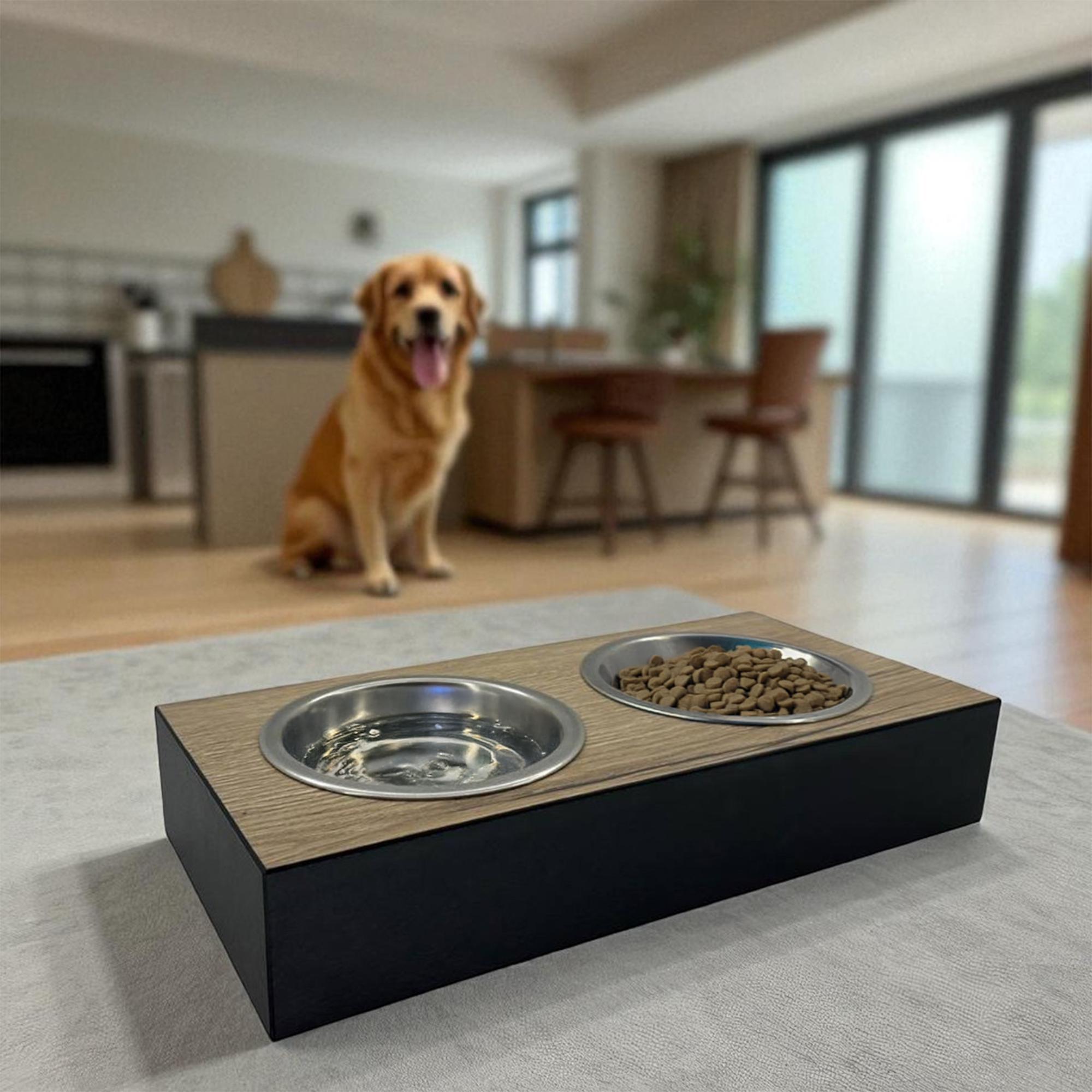 Миска для собак двойная на подставке из фанеры с покрытием Eger - фото 2 Миска для собак двойная на подставке из фанеры с покрытием Eger - фото 2