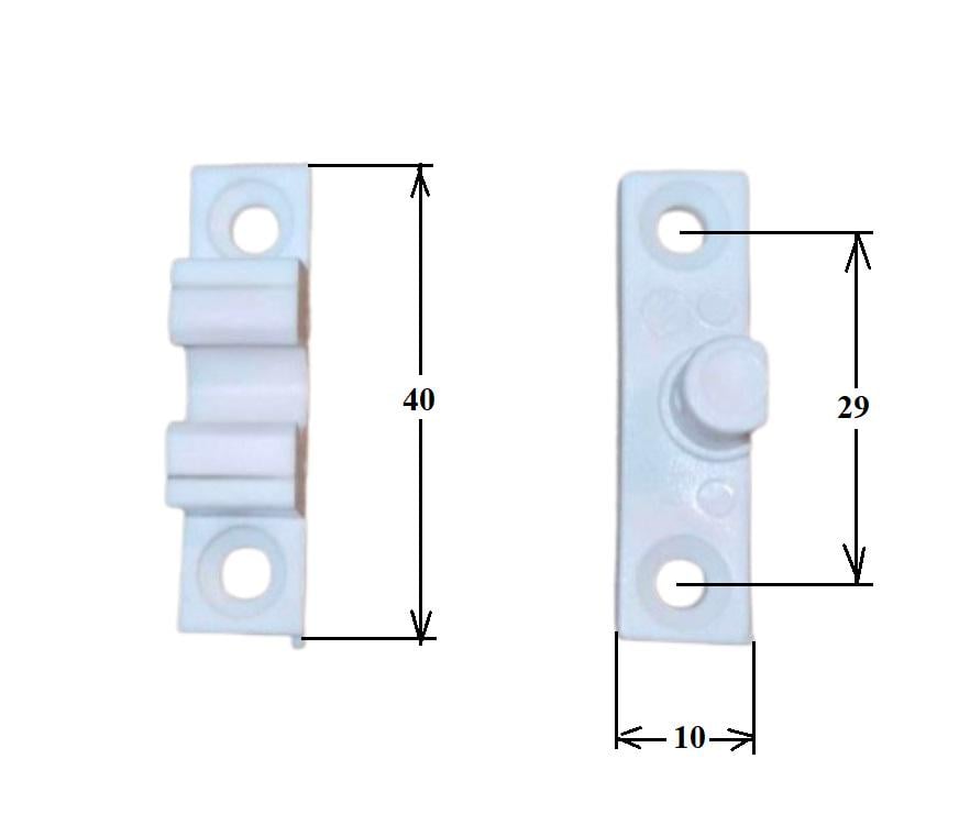 Защелка для оконной антимоскитной сетки 10 шт. Белый (15087) - фото 2