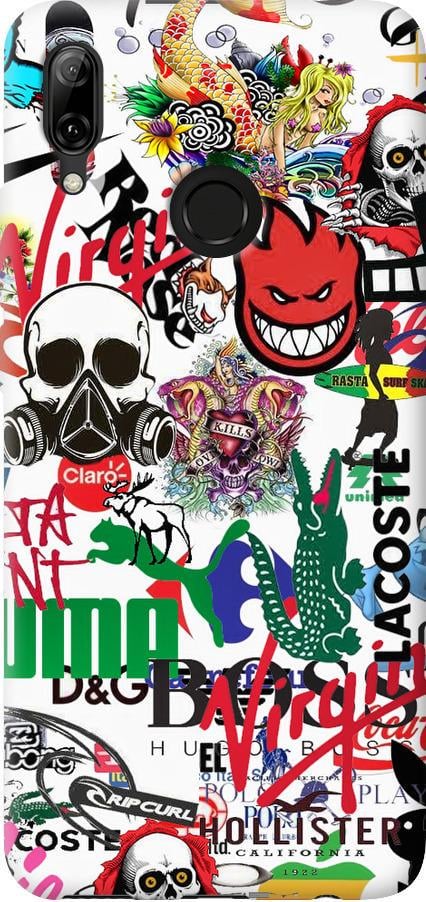 Чохол на Huawei Nova 3 Many different logos (4022u-1535-42517)