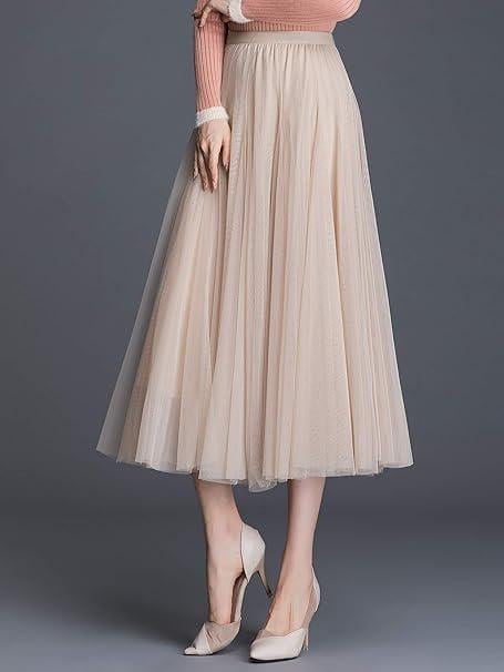 Юбка Klereen легкая с высокой талией M Бежевый (2447) - фото 4 Юбка Klereen легкая с высокой талией M Бежевый (2447) - фото 4