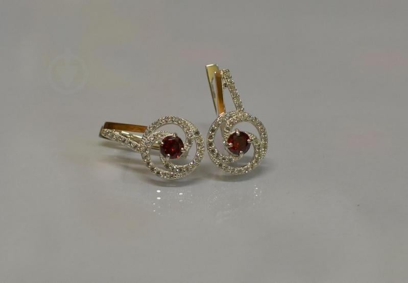 Срібна каблучка Sil 115s-4 Гранат (Sil-866)