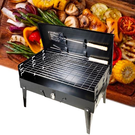 Портативний мангал барбекю Desktop BBQ 44х46 см Чорний (1008666-Black) - фото 2