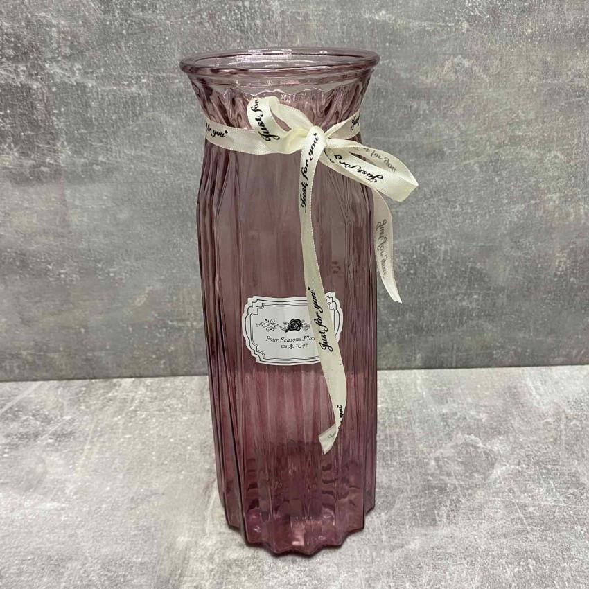 Ваза скляна CRYSTAL Cindy 210414-20 29 см Рожевий (1775764520)