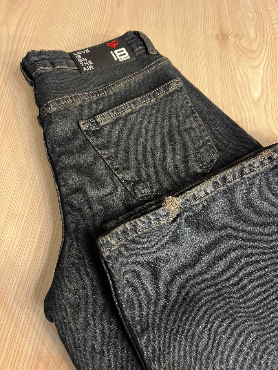 Джинсы женские I8 55516 Baggy Straight fit палаццо ровные от бедра р. 25 Синий с коричневым (2707) - фото 2