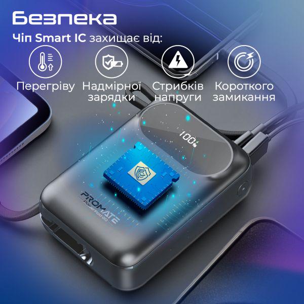 Повербанк Promate PowerPod-20 20000 mAh 35W Black (powerpod-20.Black) - фото 7 Повербанк Promate PowerPod-20 20000 mAh 35W Black (powerpod-20.Black) - фото 7
