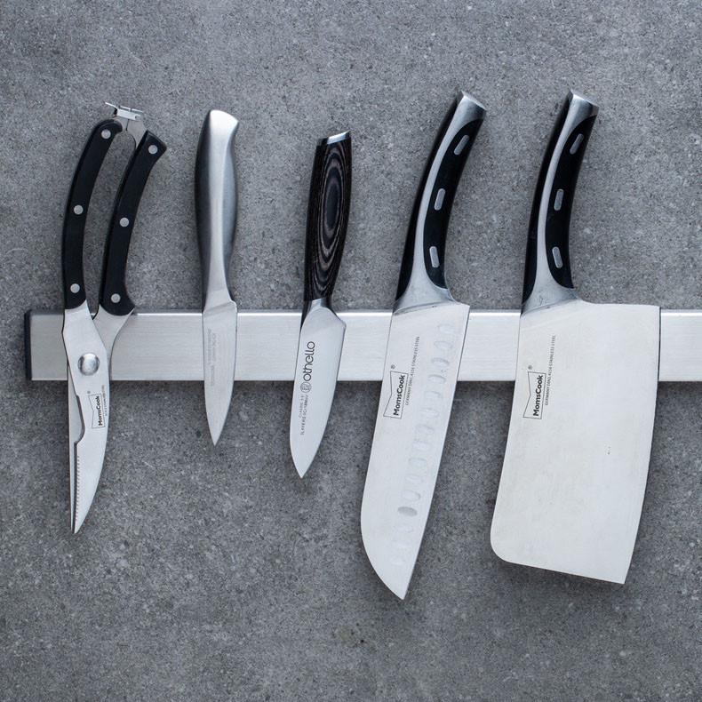 Магнитная планка для ножей IwConcept PRO Batten из нержавеющей стали 40 см Серебристый (2084) - фото 9
