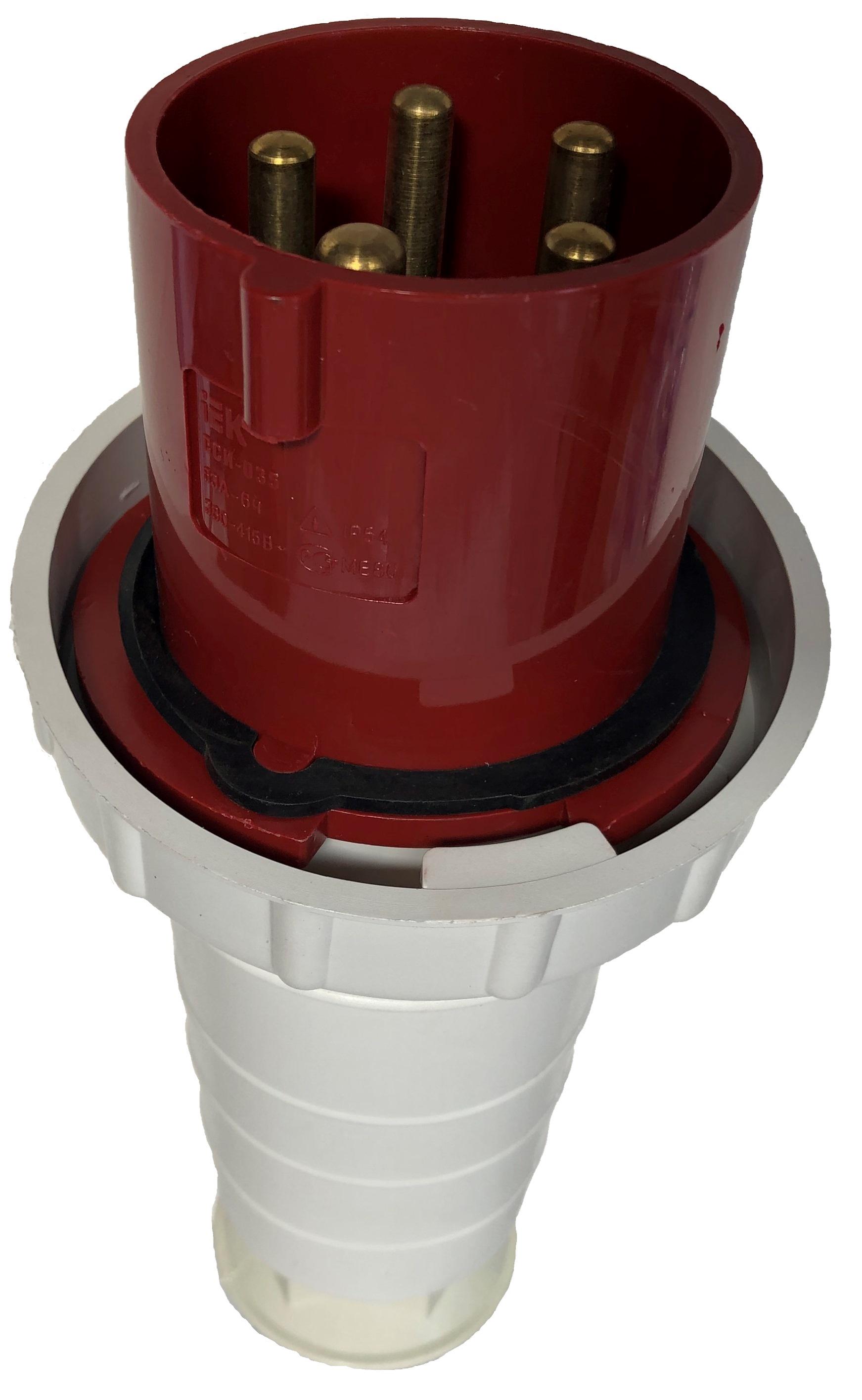 Вилка силовая переносная ССИ-035 63А 380V IP54 3P+N+PE ИЭК Вилка силовая переносная ССИ-035 63А 380V IP54 3P+N+PE ИЭК