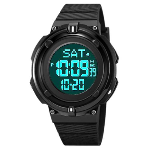 Годинник наручний чоловічий Skmei 2010BKWT 5 ATM 50 мм з підсвічуванням Black (13103544)