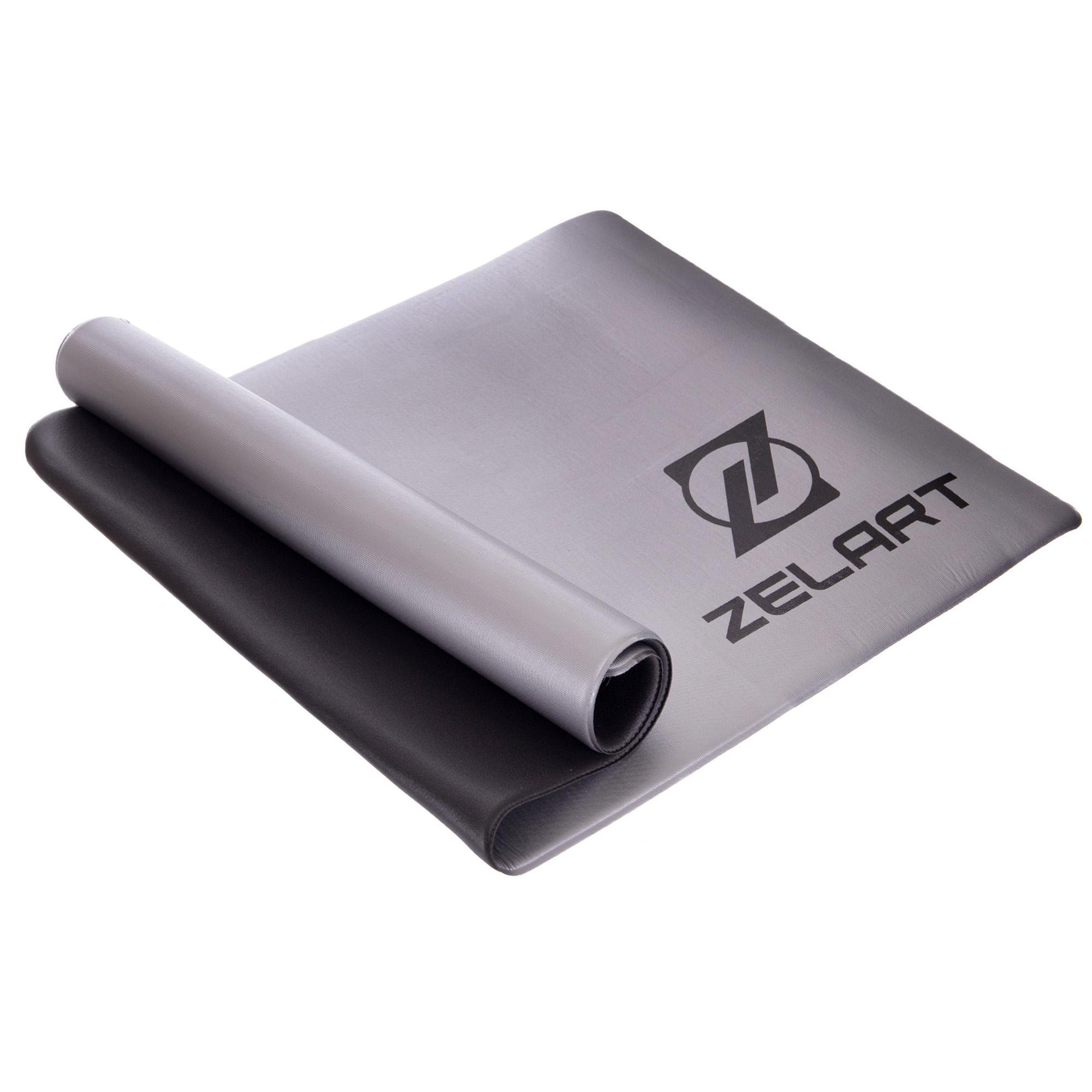 Коврик для фитнеса и йоги Zelart Серый
