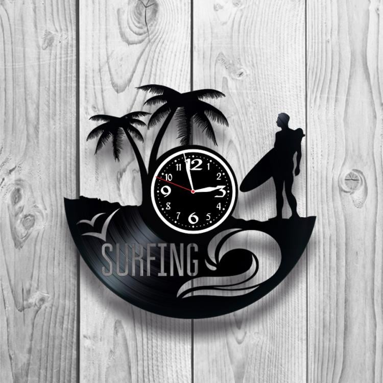 Годинник настінний Серфінг 0074 з вінилової платівки