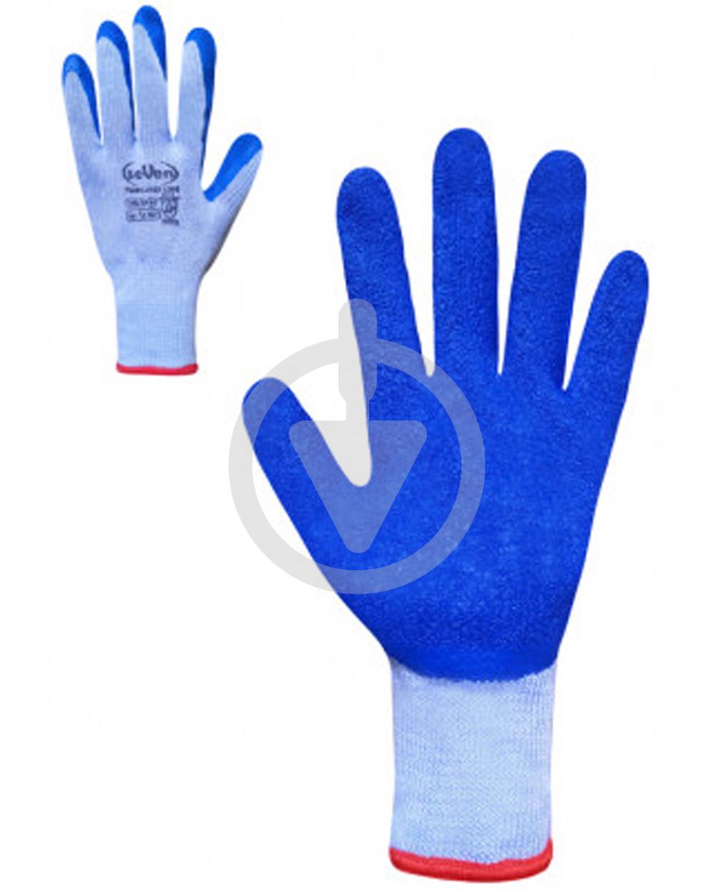 Перчатки хлопчатобумажные Seven неполным вспененным латексным покрытием XL Синий (13474616) Перчатки хлопчатобумажные Seven неполным вспененным латексным покрытием XL Синий (13474616)