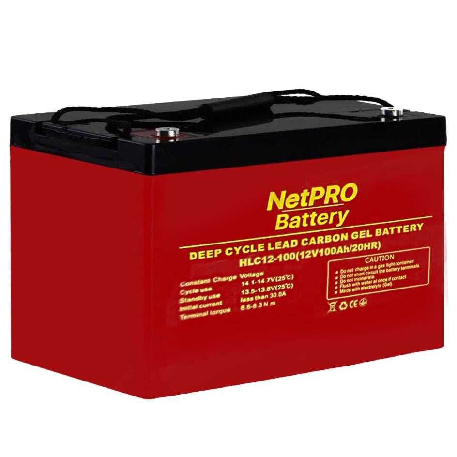 Аккумулятор свинцево-карбоновий NetPRO HLC 12-100 12V/100Ah carbon GEL Аккумулятор свинцево-карбоновий NetPRO HLC 12-100 12V/100Ah carbon GEL
