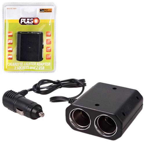 Разветвитель прикуривателя PULSO 3 2USB 1000 mA 12/24 V SC-3031 - фото 4