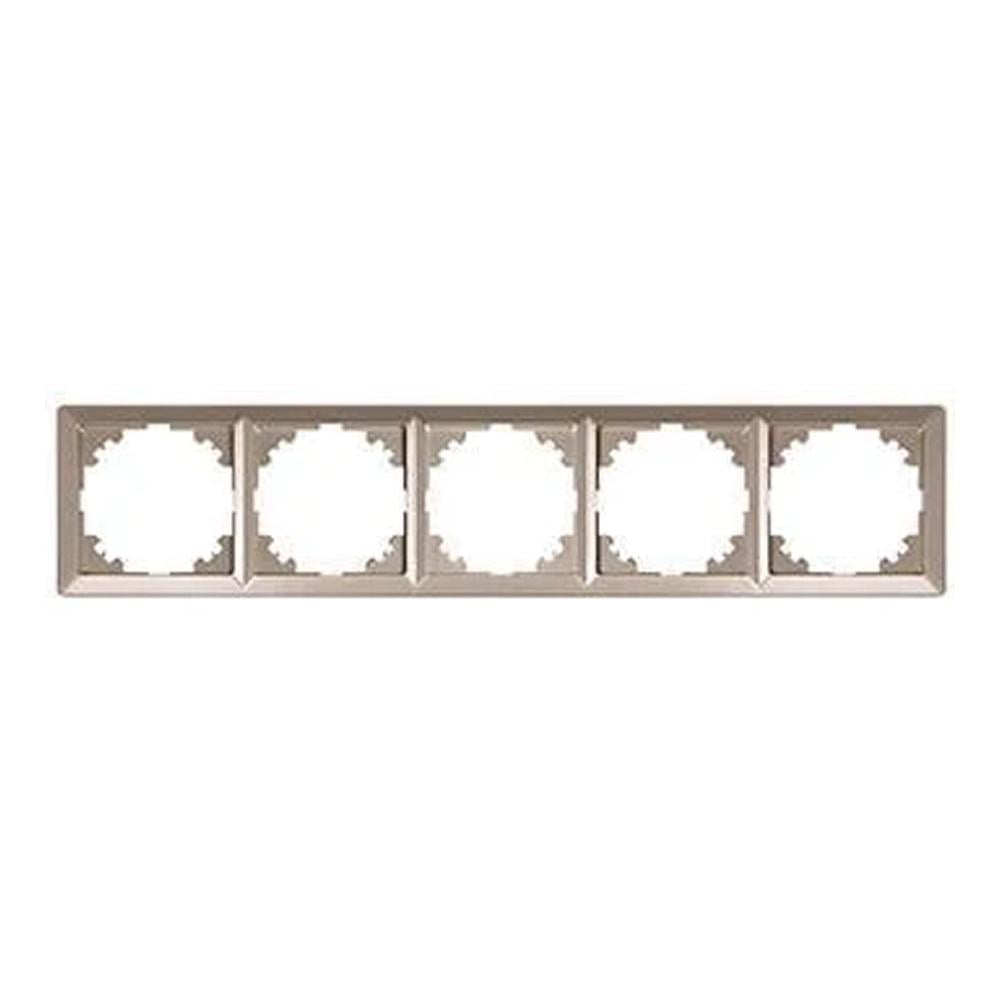 Рамка 5-постова E.NEXT e.lux.10104L.5.fr.nickel 365х81х9,5 мм Нікель (ins0040063)