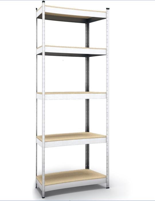 Стеллаж металлический Меткас 1800x400x400 мм 175 кг/полку ДСП (БД-22)