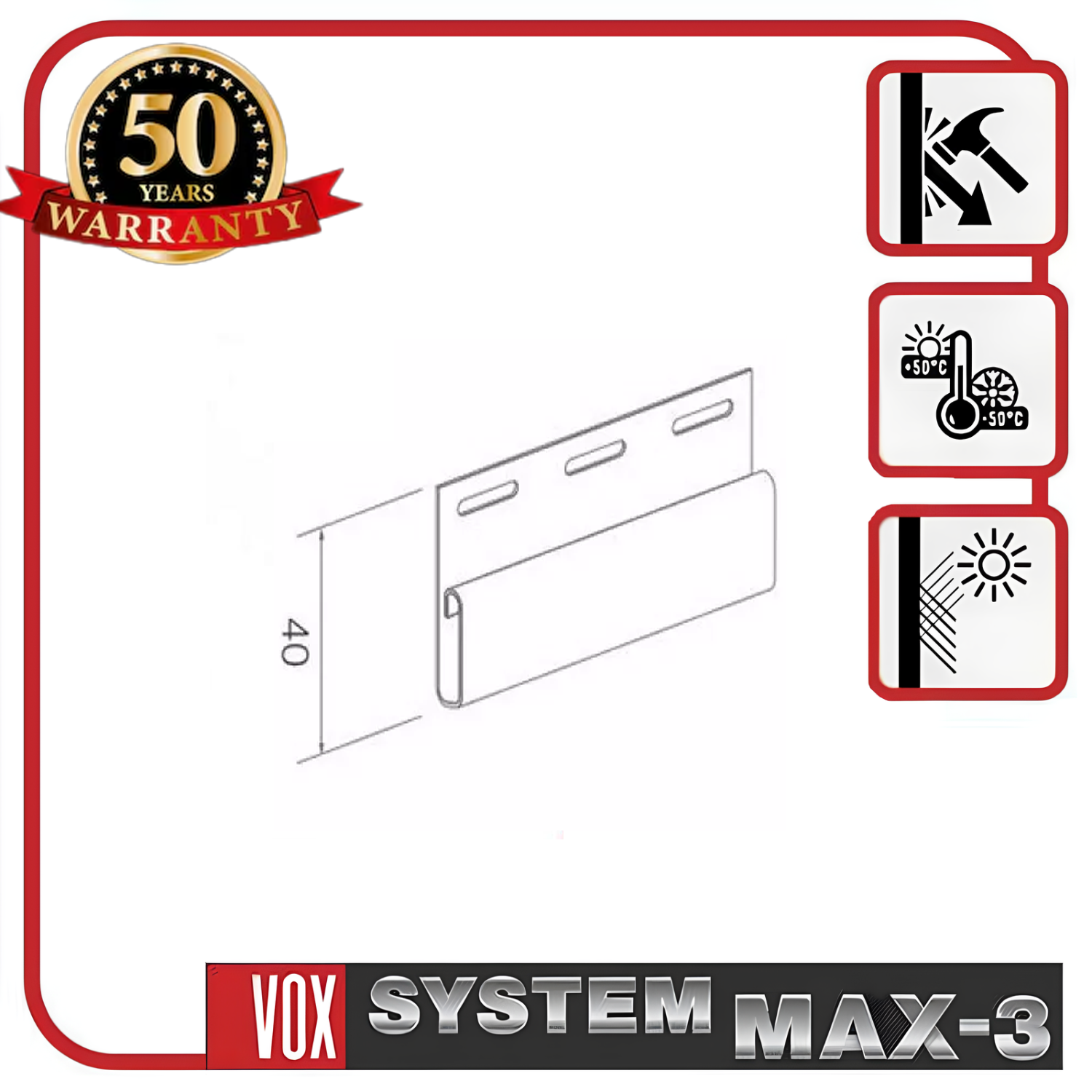 Планка финишная для сайдинга VOX Белый (24772637) - фото 2