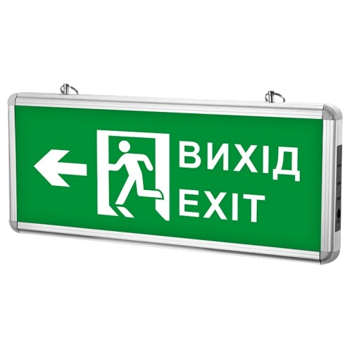 Указатель световой TITANUM TL-EM101-D "ВИХІД/EXIT" для систем пожарной сигнализации 230V Зеленый (31980345)