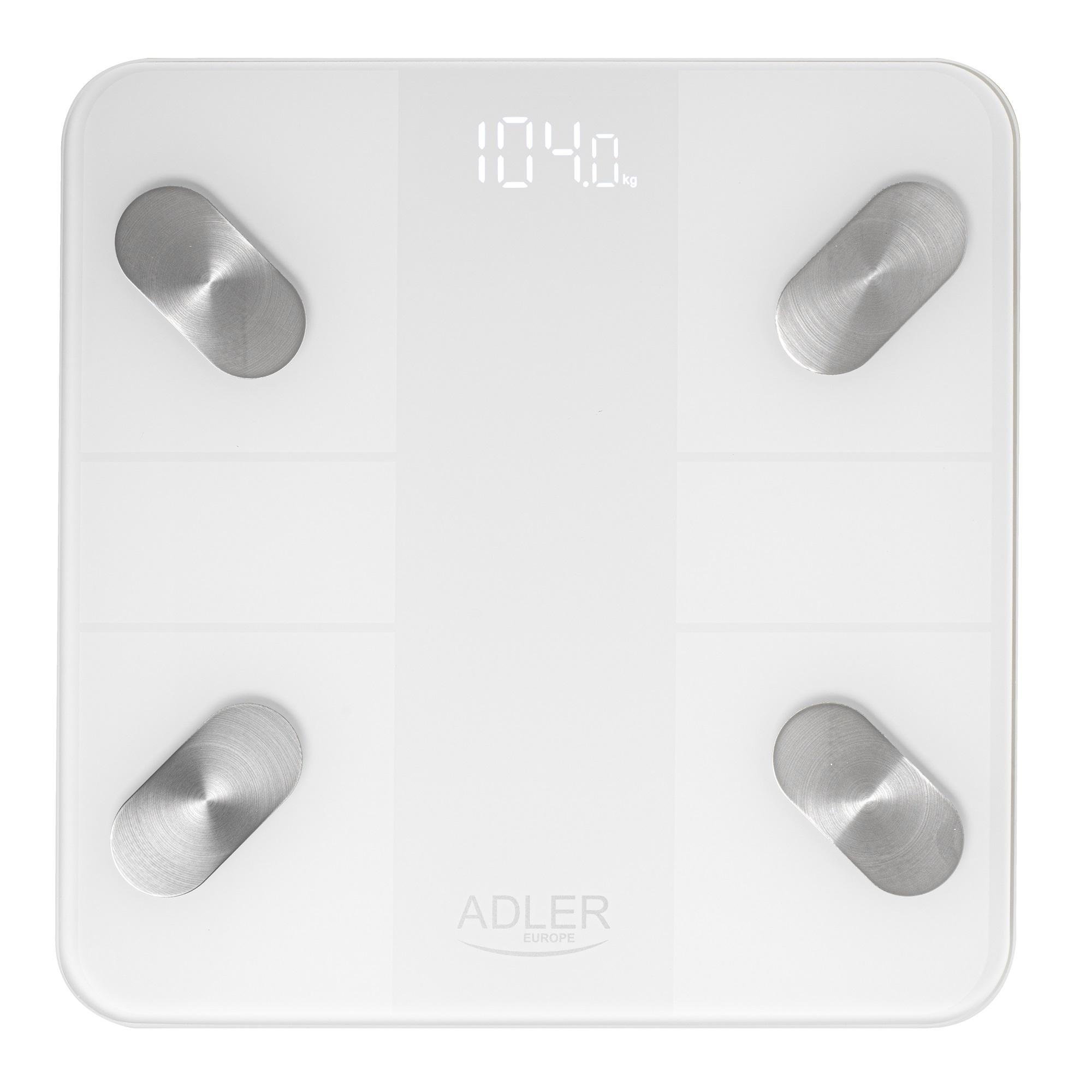 Весы напольные аналитические Adler AD 8186 Smart приложение Tuya White