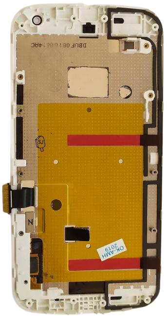 Дисплейный модуль Liquid Crystal Display/Touchscreen для Motorola XT1062/XT1063/XT1064/XT1068 Moto G2/Frame Белый (000046099)