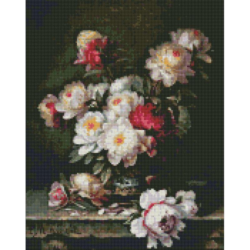 Алмазная мозаика Идейка Ваза с пионом 40x50 см (AMO7385)