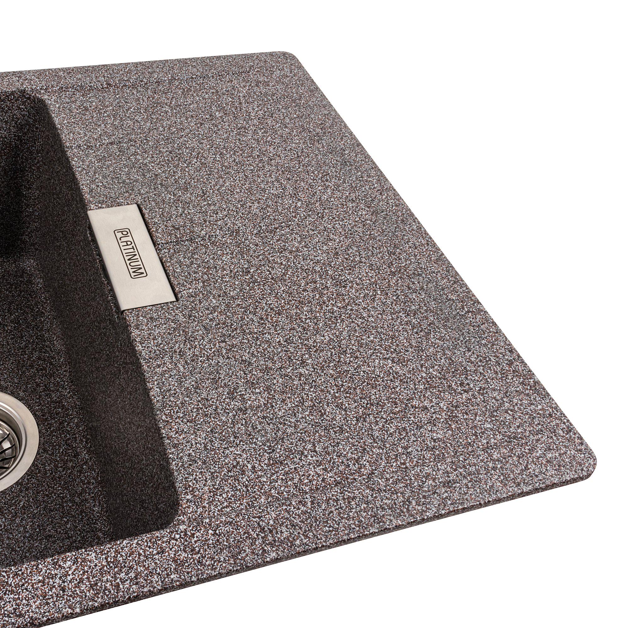 Мойка для кухни гранитная Platinum 6250 ZIRKONE матовая - фото 3 Мойка для кухни гранитная Platinum 6250 ZIRKONE матовая - фото 3