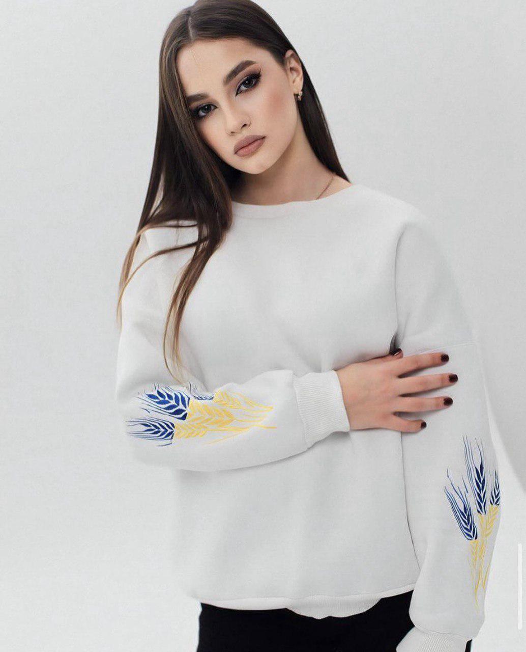 Вышиванка-худи с колосками р. 44 (GOROB_whit 09)