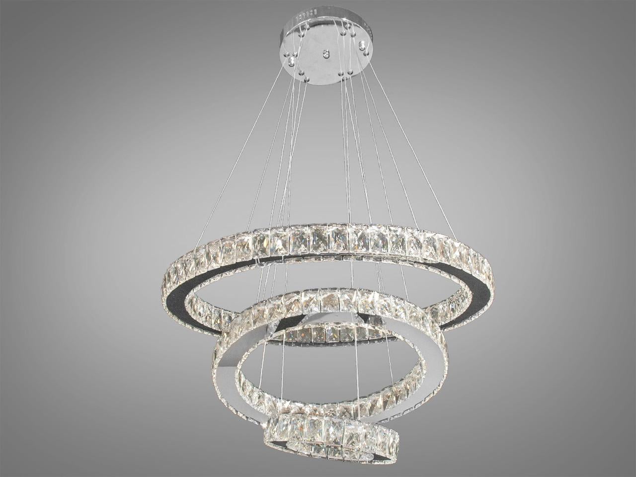 Люстра LED в гостиную 7201F-650+450+250-LS Хрустальная 70W на 12 м2 Хром (2202864355) Люстра LED в гостиную 7201F-650+450+250-LS Хрустальная 70W на 12 м2 Хром (2202864355)