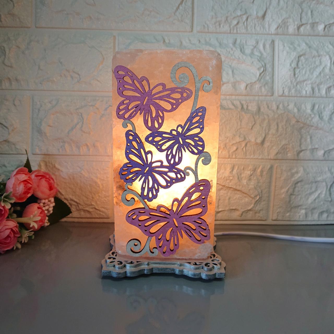 Соляной светильник Бабочки-2 (C-p-0002-y)