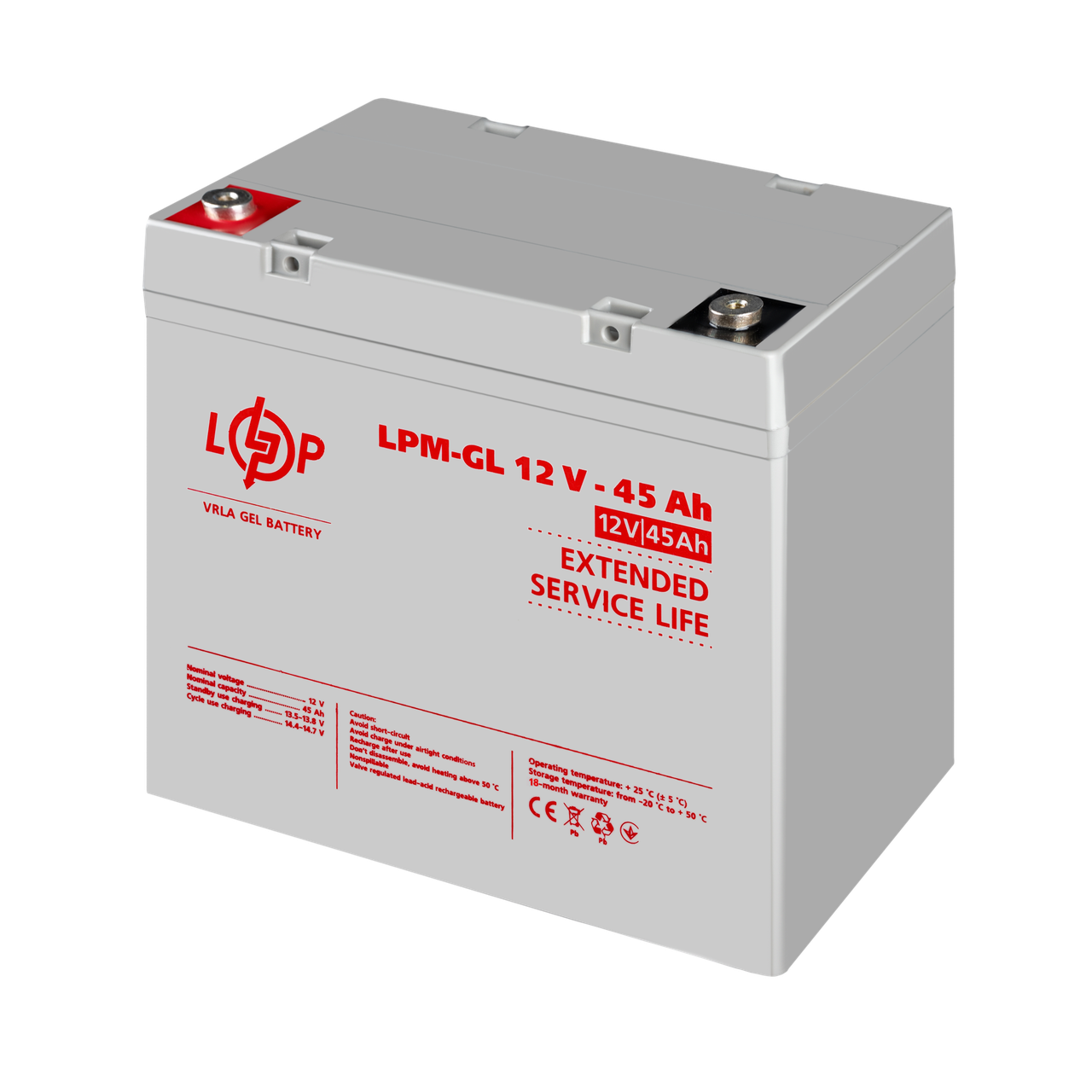 Аккумулятор гелевый LPM-GL 12V-45 Ah - фото 4 Аккумулятор гелевый LPM-GL 12V-45 Ah - фото 4