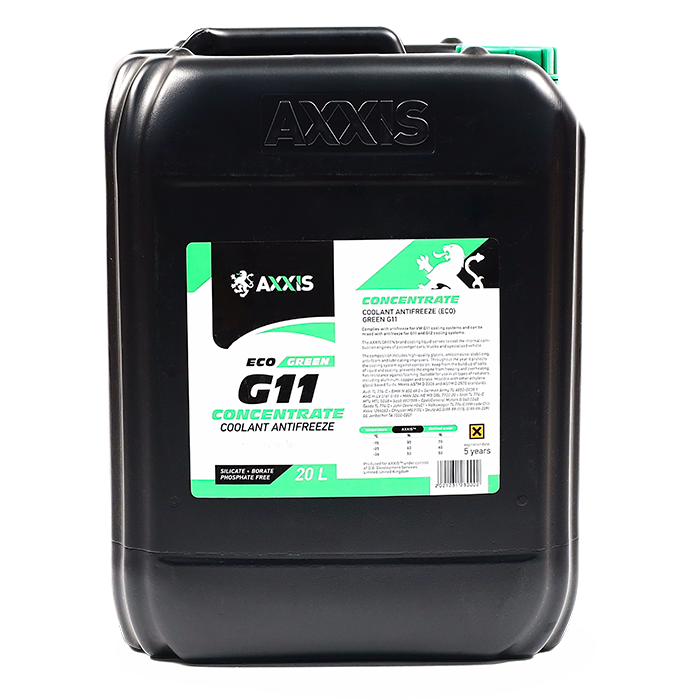 Антифриз Axxis ECO-80 C G11 концентрат 20 л 21,4 кг Green (P999-G11Gr ECO 20) - фото 1